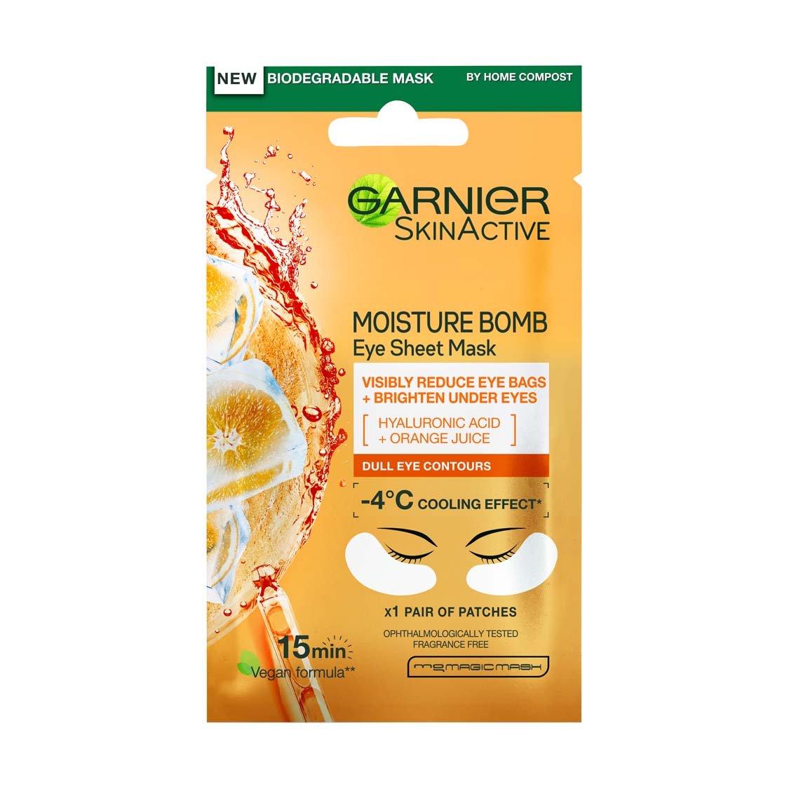 Moisture Bomb Øye Sheet Mask Appelsin